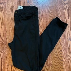 A&F Sateen ultra skinny high rise jeans